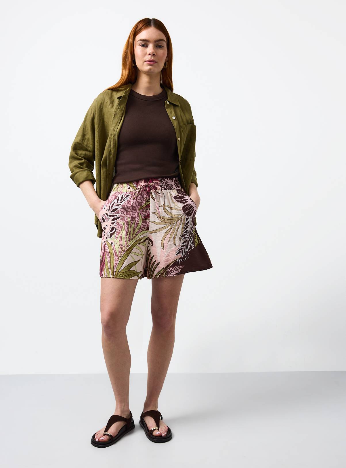 Pink Floral Print Shorts 14 - Image 2